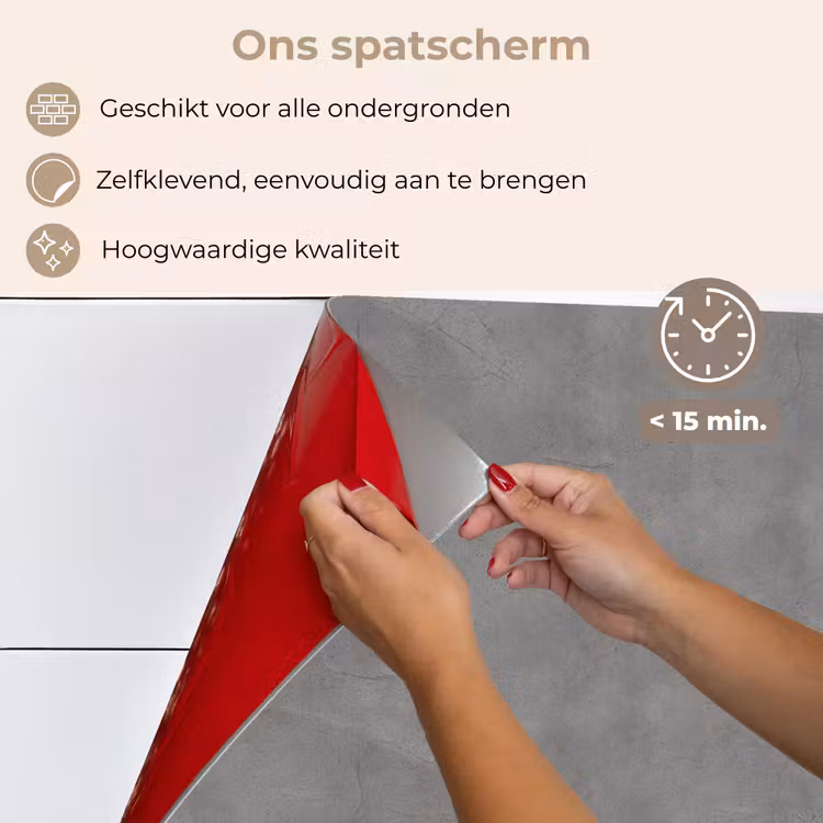 Spatscherm keuken - Beton - Structuur - Patroon — 4
