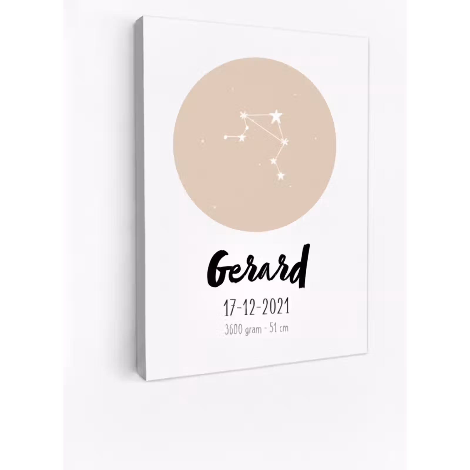 Geboorteposter sterrenbeeld weegschaal op canvas — 1