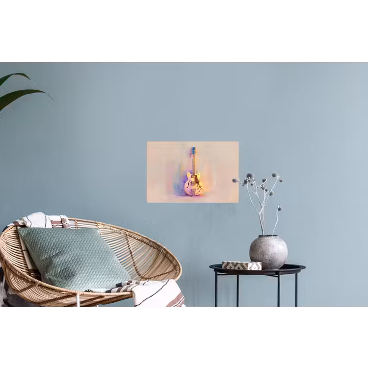 Muursticker - Gitaar - Pastel - Schilderachtig — 4