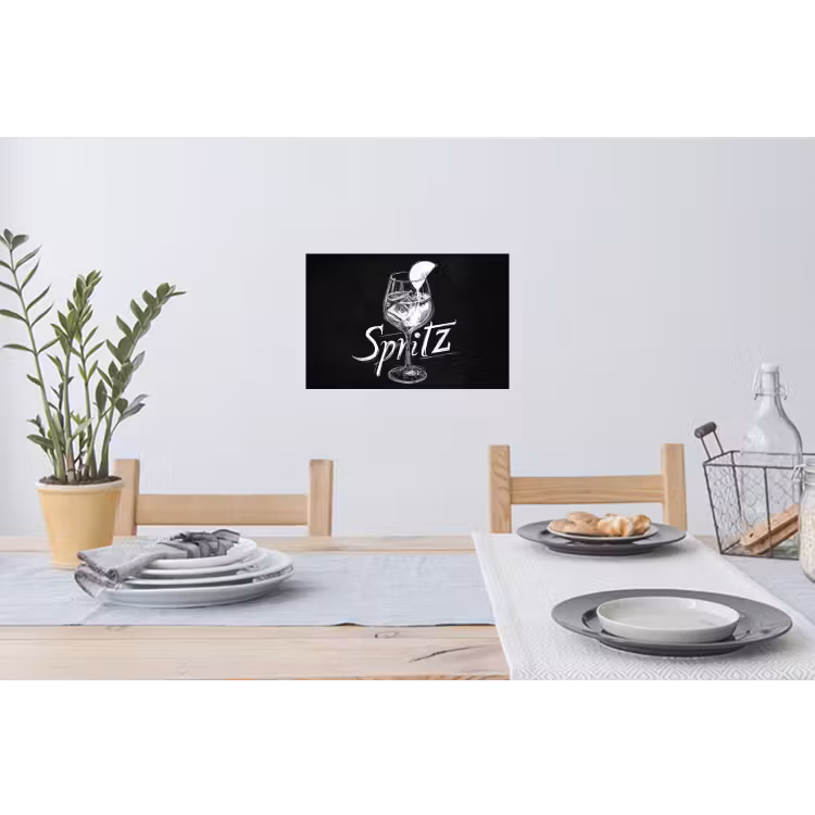 Muursticker - Glas spritz - Krijtletters - Ijsblokjes - Citroen — 3