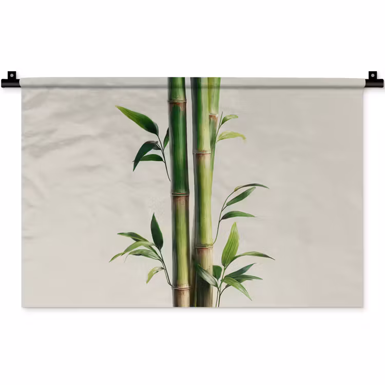 Wandkleed - Bamboestengels - Sierlijk - Groen — 1