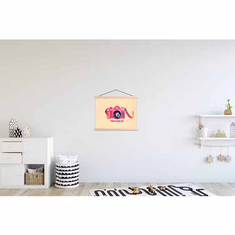 Schoolplaat - Camera - Memories - Roze - Geschilderd — 3