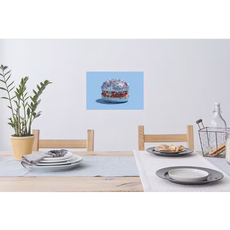 Muursticker - Glitters - Hamburger - Blauw — 3