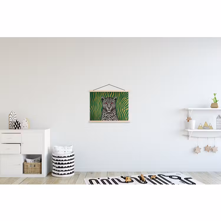Schoolplaat - Panter - Zebrapatroon - Groen — 3