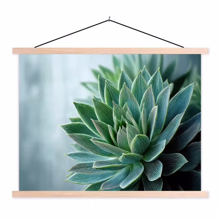 Schoolplaat - Vetplant - Bladeren - Groen - Wazig — 1