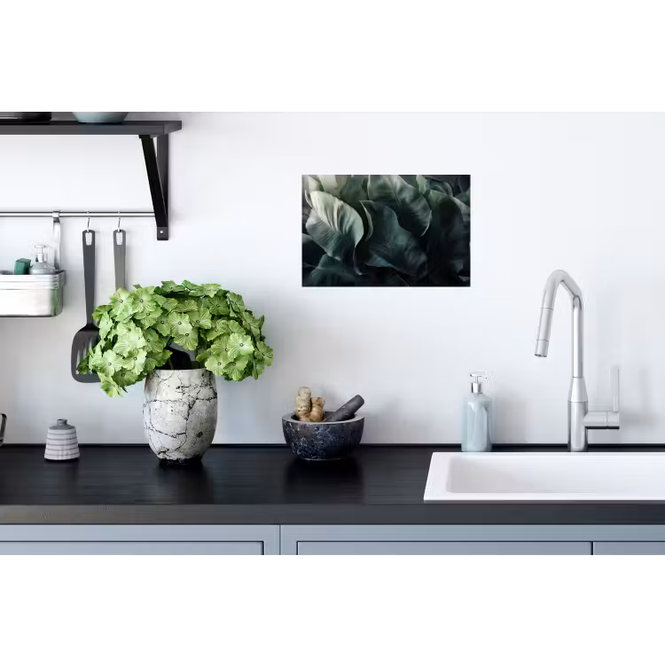 Muursticker - Groen - Bladeren - Glad - Nerven — 2