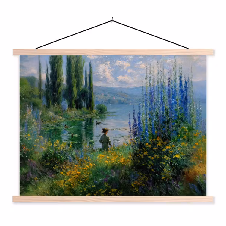 Schoolplaat - Bloemen - Meer - Bergen - Groen — 1