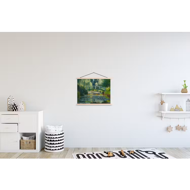 Schoolplaat - Brug - Hout - Vijver - Waterlelies — 3