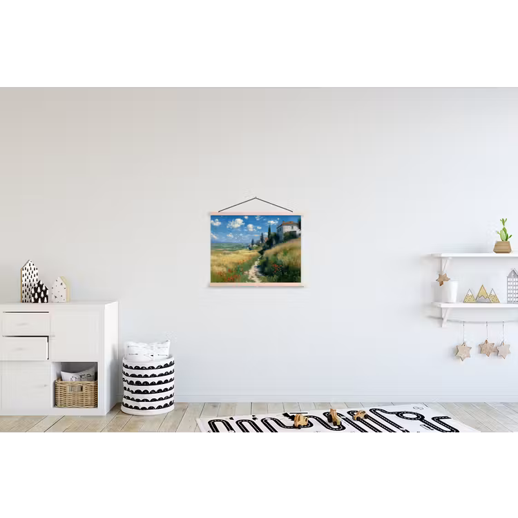 Schoolplaat - Zandpad - Huis - Bomen - Grasveld — 3