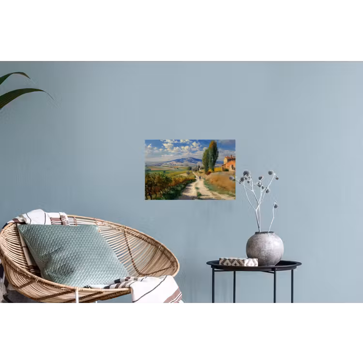 Muursticker - Mensen - Wandelen - Zandpad - Velden — 4