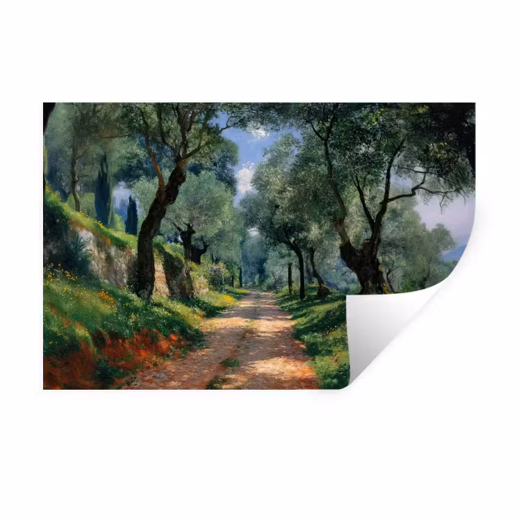 Muursticker - Pad - Bomen - Schaduw - — 1