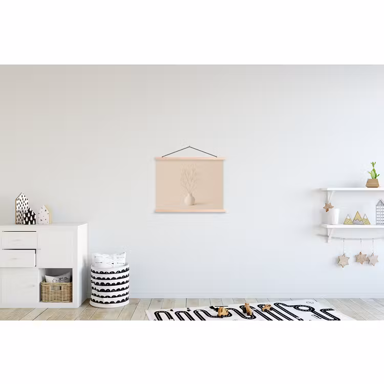 Schoolplaat - Vaas - Takken - Bloemetjes - Wit — 3