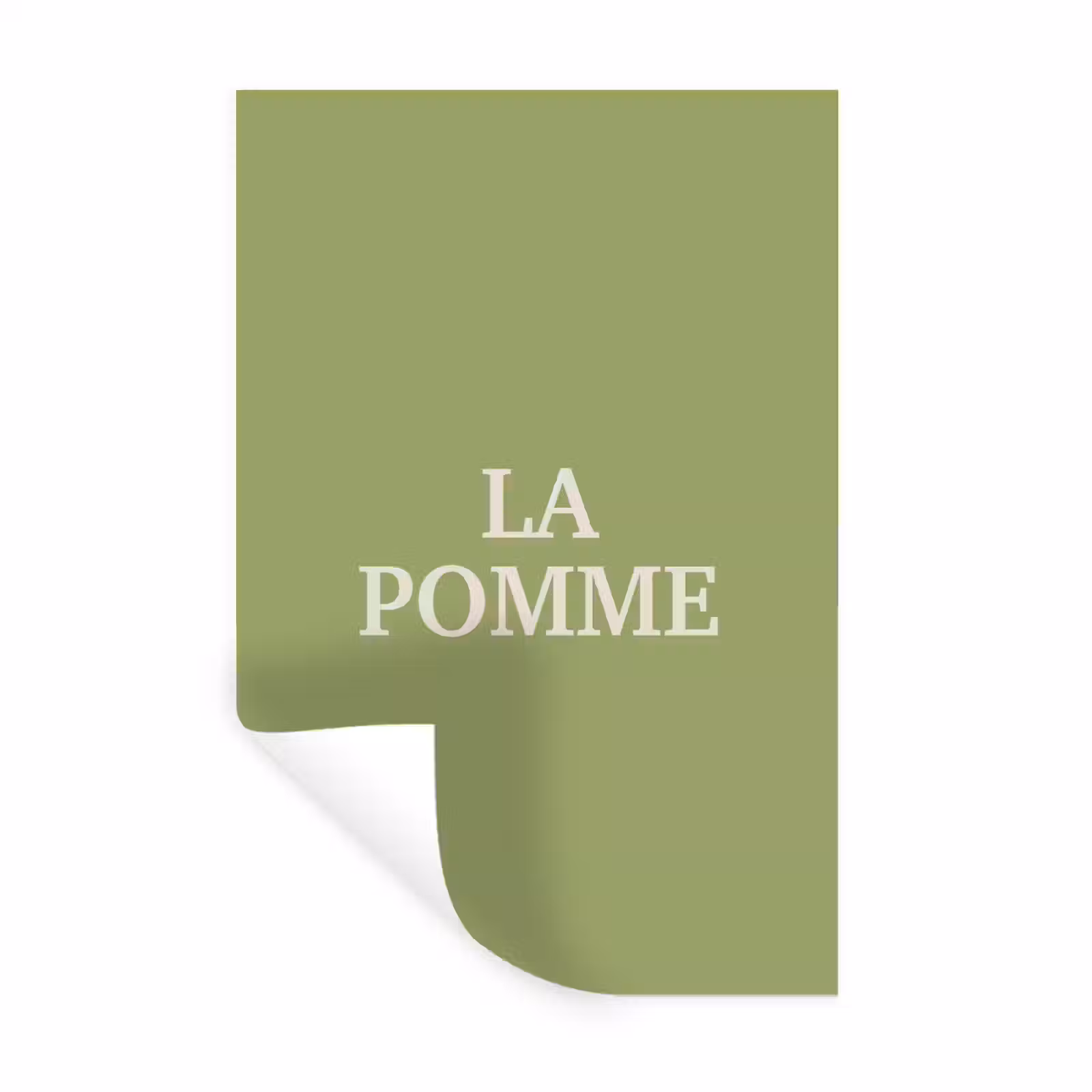 Muursticker - Appel - Groen - Minimalistisch — 1