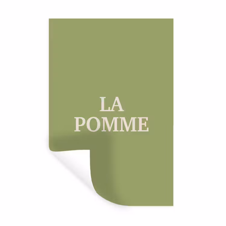 Muursticker - Appel - Groen - Minimalistisch — 1