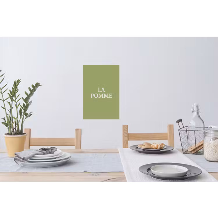 Muursticker - Appel - Groen - Minimalistisch — 3