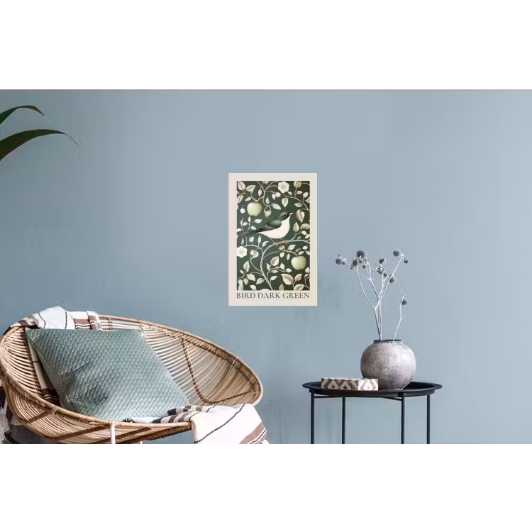 Muursticker - Groen - Vogel - Bloemen — 4