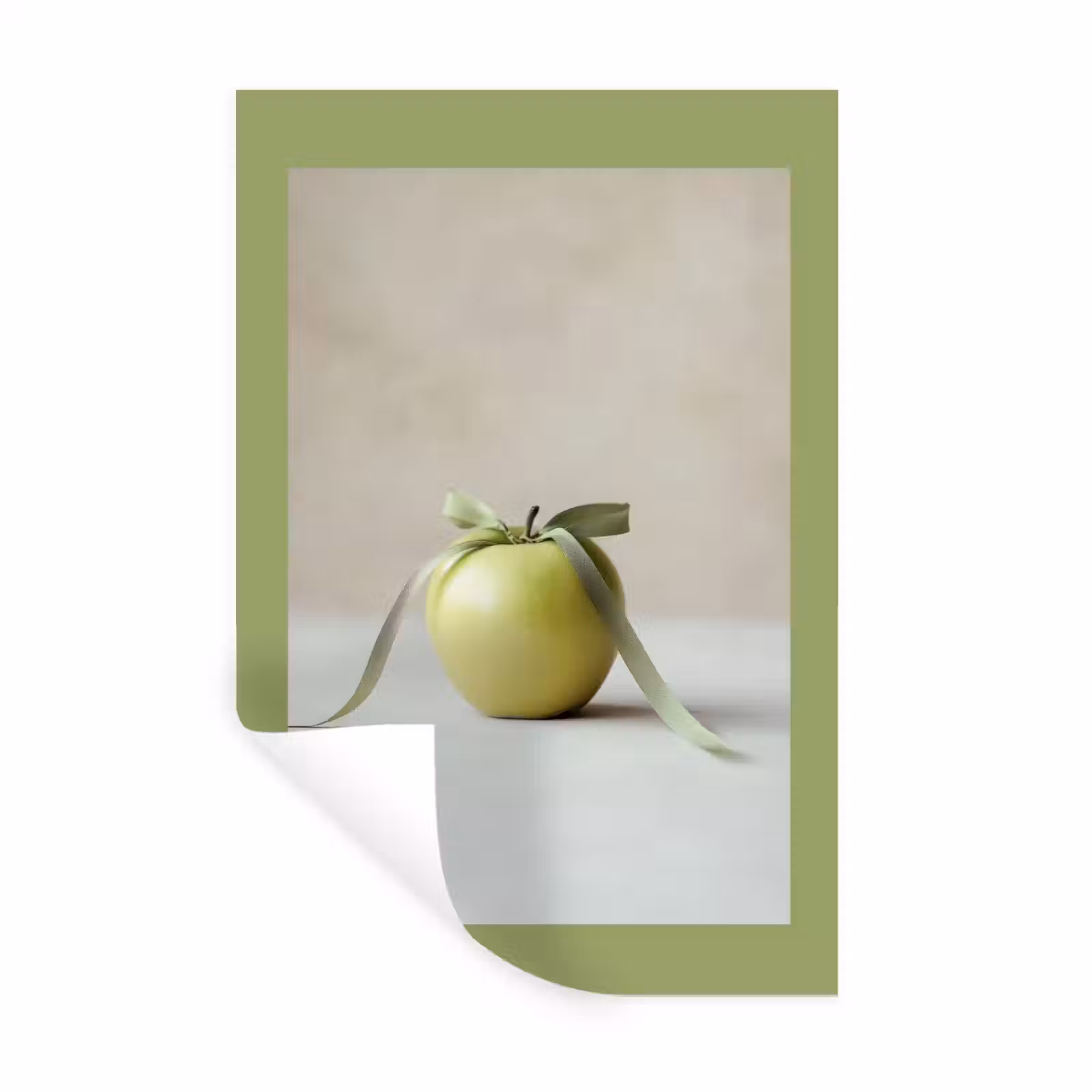 Muursticker - Groen - Appel - Strikje — 1
