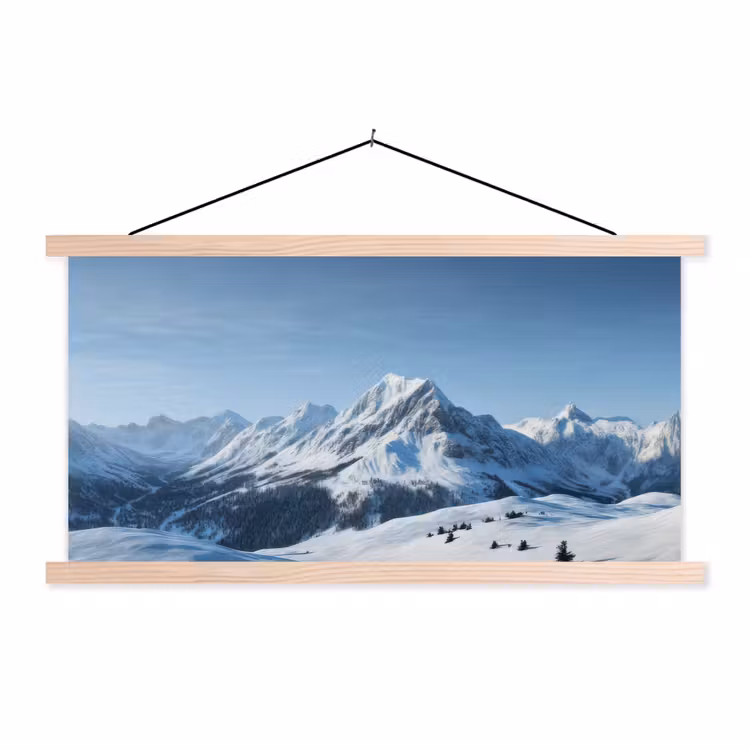 Schoolplaat - Bergen - Sneeuw - Winter — 1