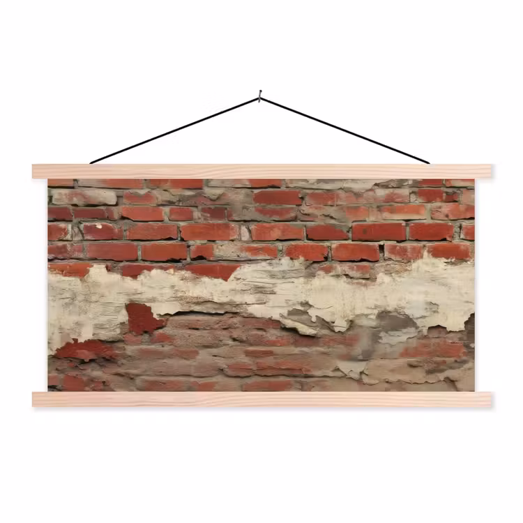 Schoolplaat - Muur - Baksteen - Verweerd — 1