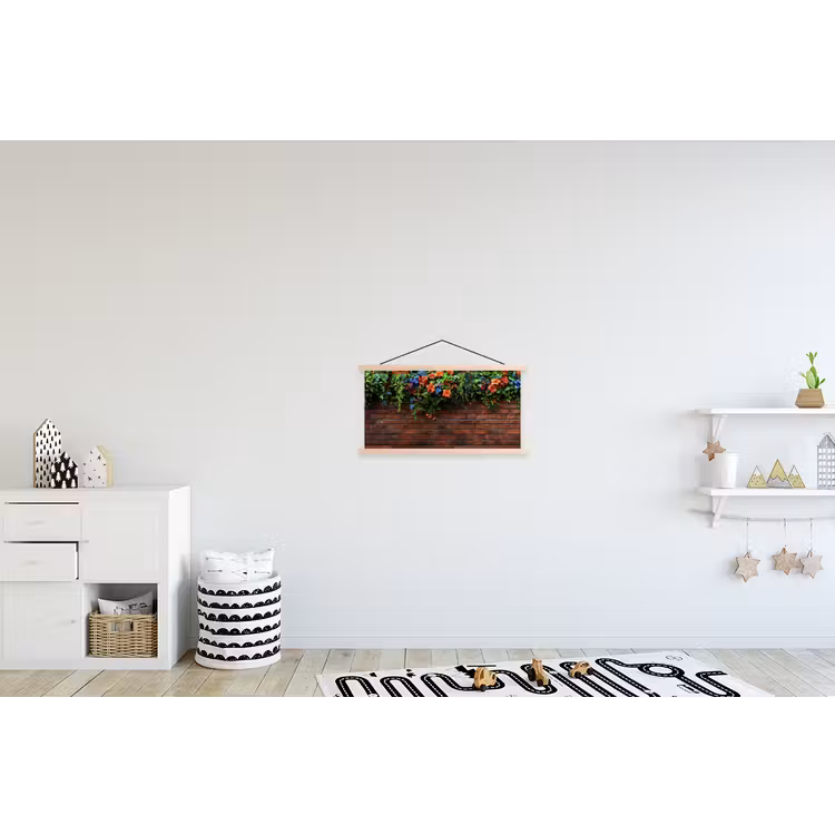 Schoolplaat - Bloemen - Muur - Groen - Oranje — 3