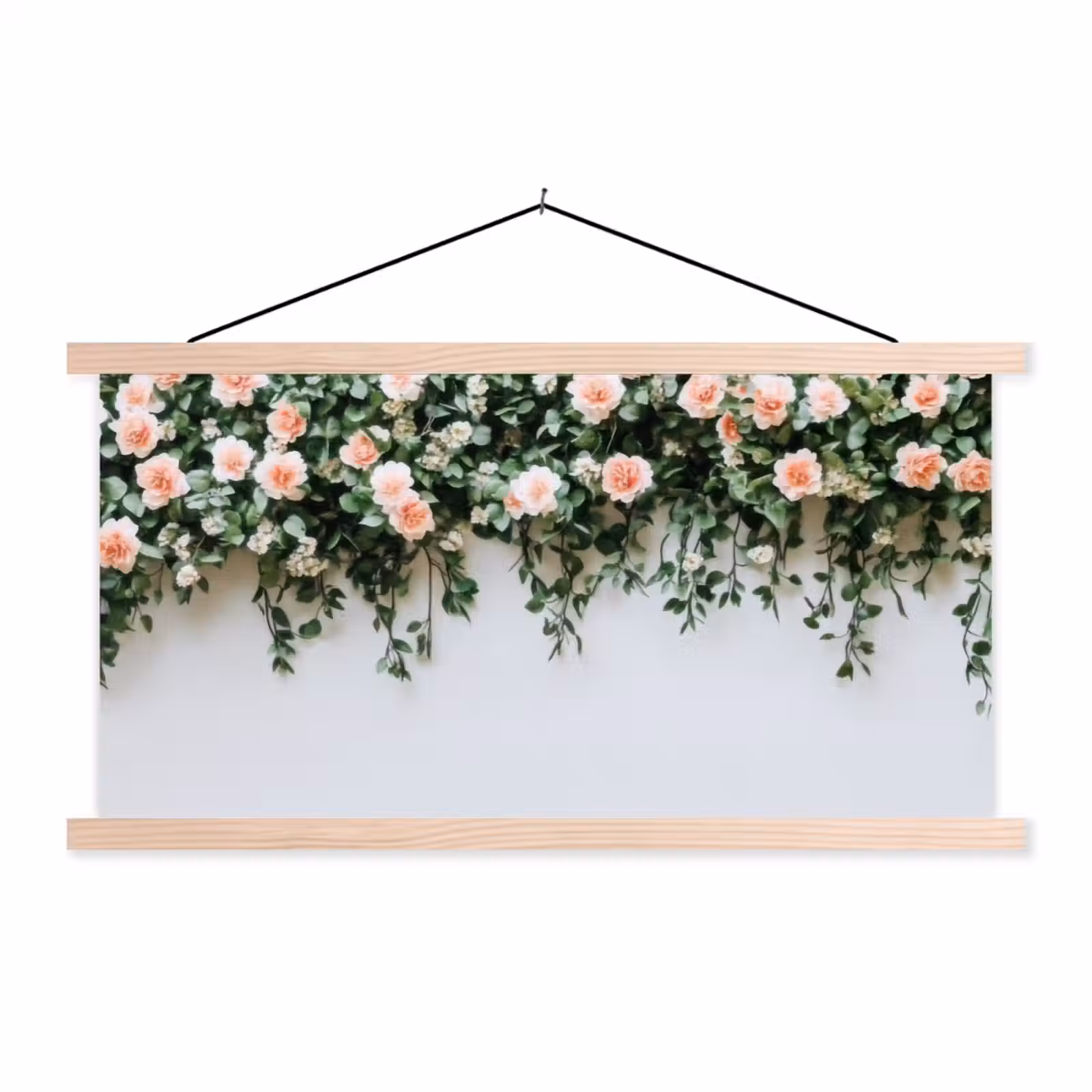Schoolplaat - Bloemen - Muur - Rozen - Groen — 1