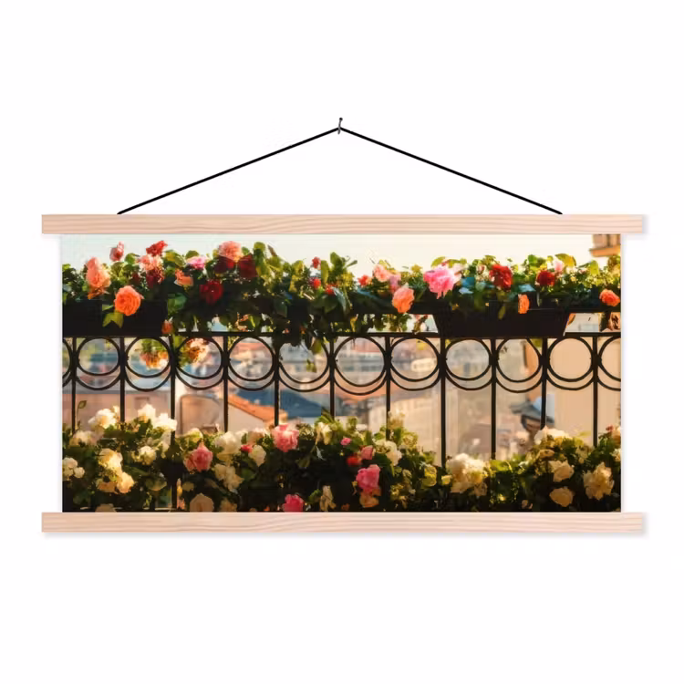 Schoolplaat - Bloemen - Hek - Stadszicht - Zomer — 1