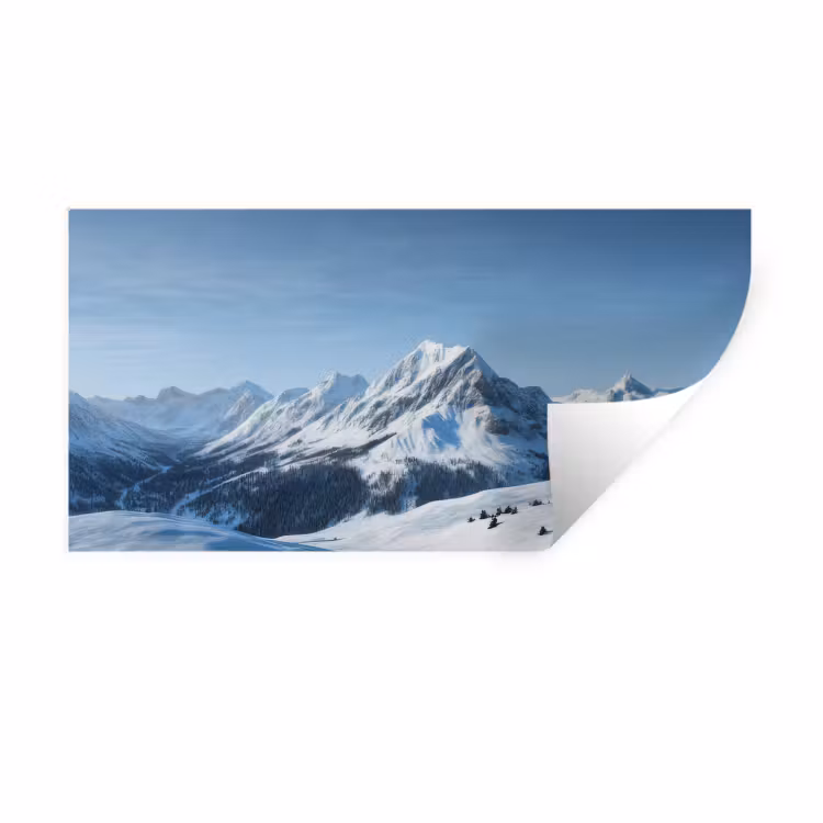 Muursticker - Bergen - Sneeuw - Winter — 1