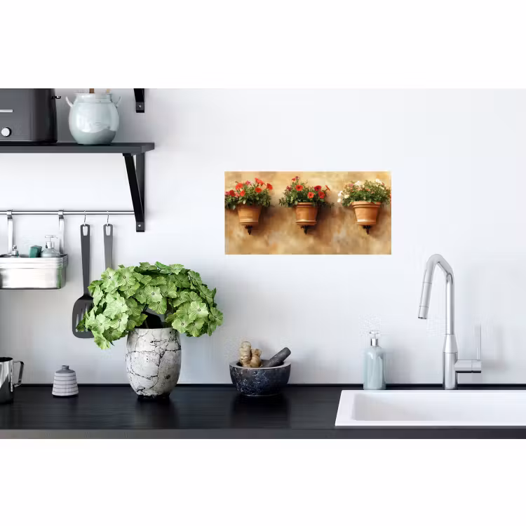 Muursticker - Bloempotten - Muur - Vintage — 2