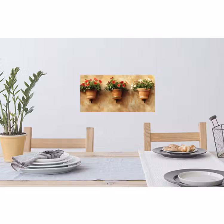 Muursticker - Bloempotten - Muur - Vintage — 3