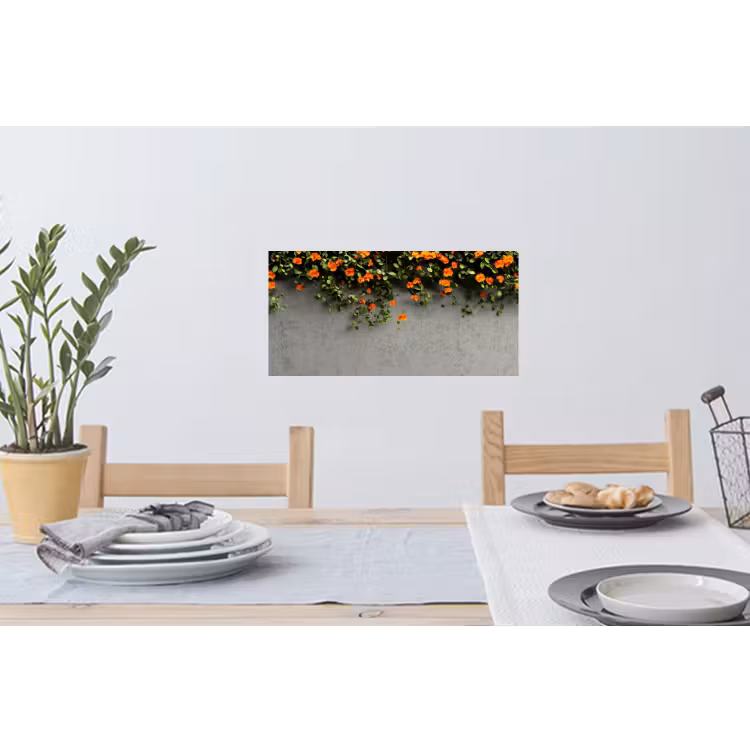 Muursticker - Bloemen - Muur - Oranje — 3