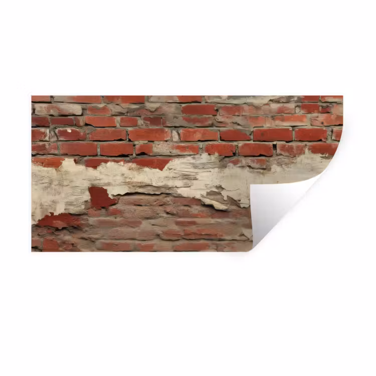 Muursticker - Muur - Baksteen - Verweerd — 1