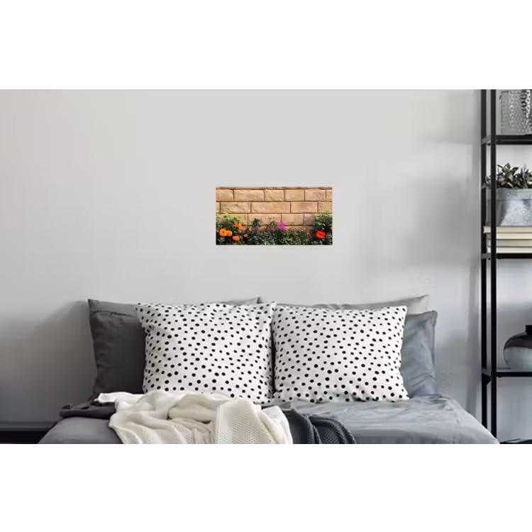 Muursticker - Bloemen - Bakstenen - Kleurrijk — 5