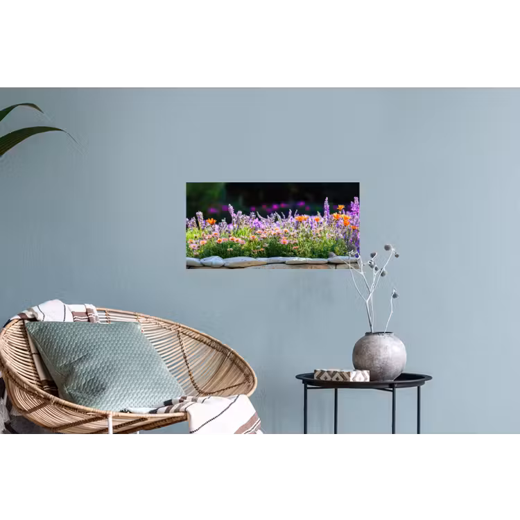 Muursticker - Bloemen - Steenrand - Kleurrijk — 4