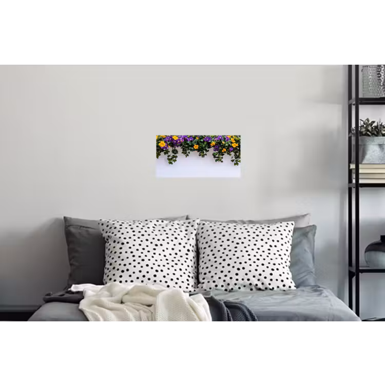Muursticker - Bloemen - Muur - Geel - Paars — 5