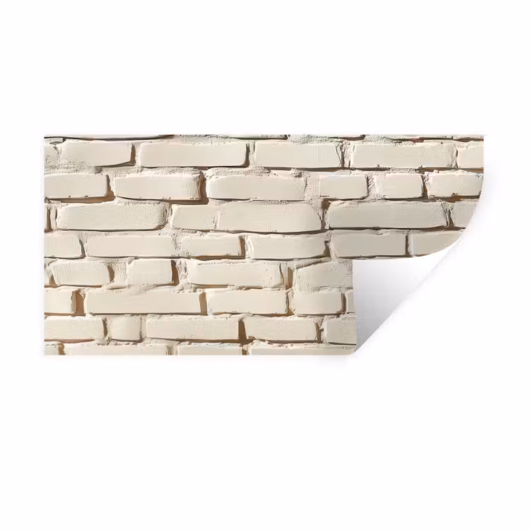 Muursticker - Bakstenen - Muur - Licht - Wit — 1
