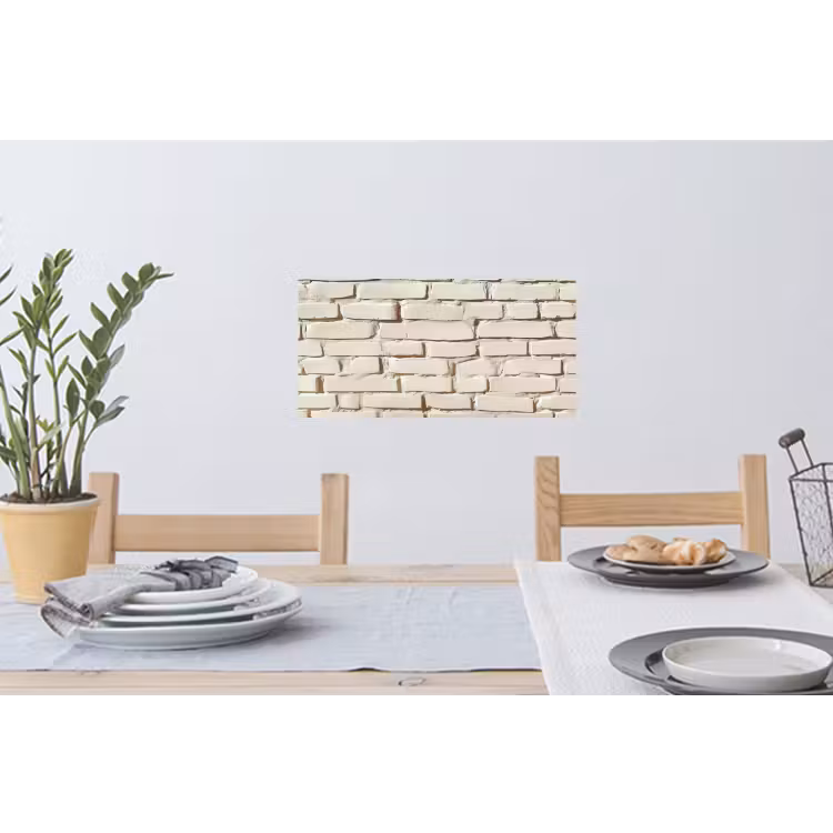 Muursticker - Bakstenen - Muur - Licht - Wit — 3