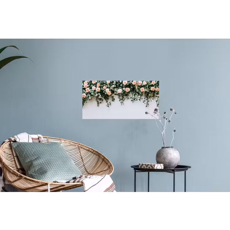 Muursticker - Bloemen - Muur - Rozen - Groen — 4