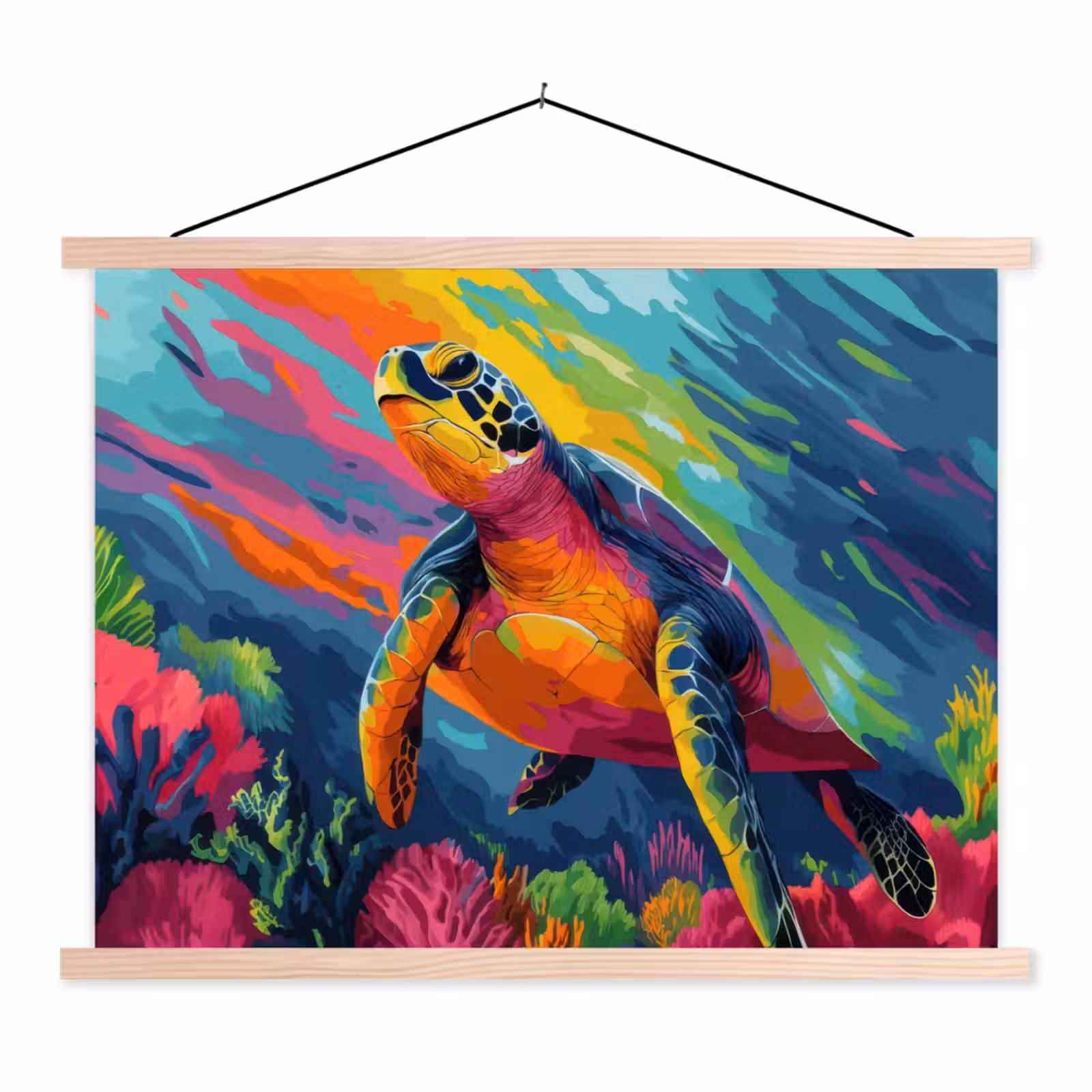 Schoolplaat - Koraal - Schildpad - Abstract - Water — 1