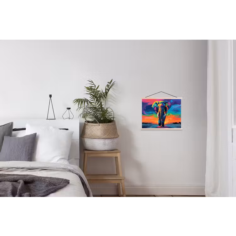 Schoolplaat - Olifant - Kleurrijk - Lucht - Abstract — 2