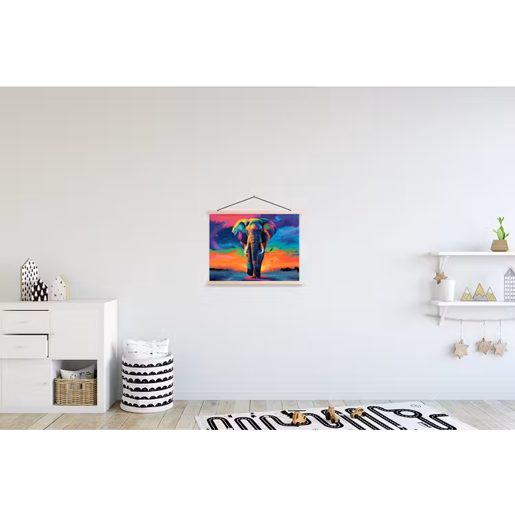 Schoolplaat - Olifant - Kleurrijk - Lucht - Abstract — 3