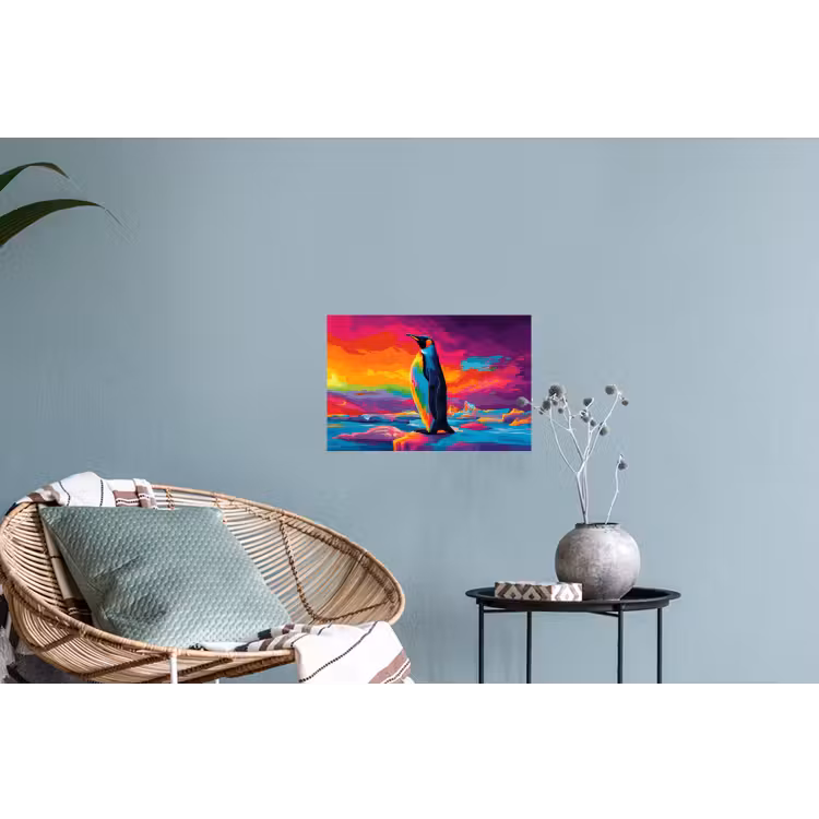 Muursticker - Ijsschots - Pinguïn - Abstract - Lucht — 4