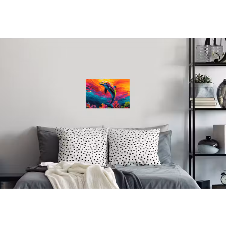Muursticker - Dolfijn - Kleurrijk - Oceaan - Koraal — 5