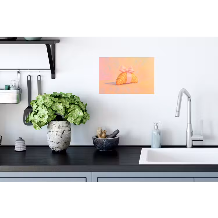 Muursticker - Croissant - Strik - Roze — 2