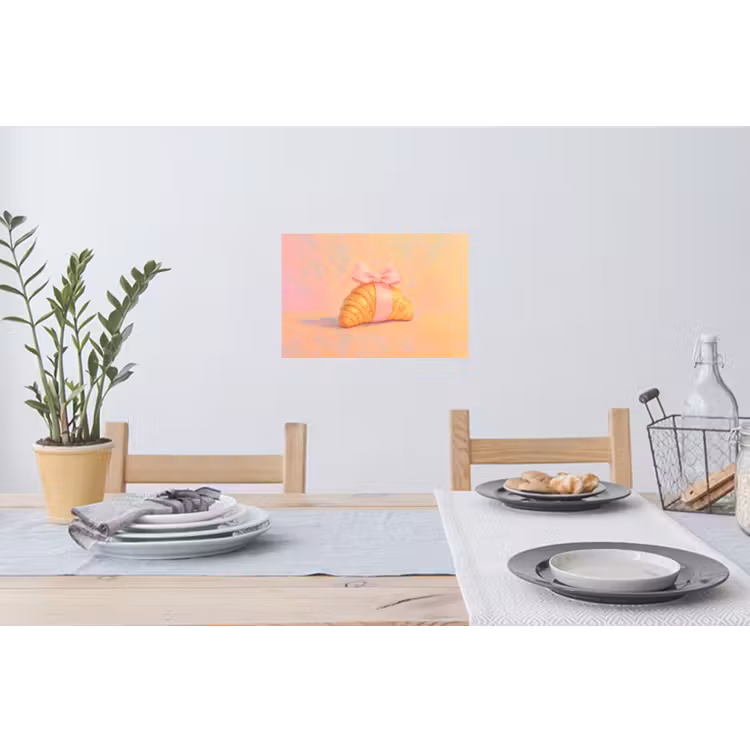 Muursticker - Croissant - Strik - Roze — 3