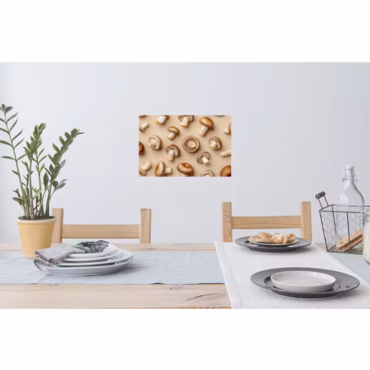 Muursticker - Kastanje Champignons - Beige — 3