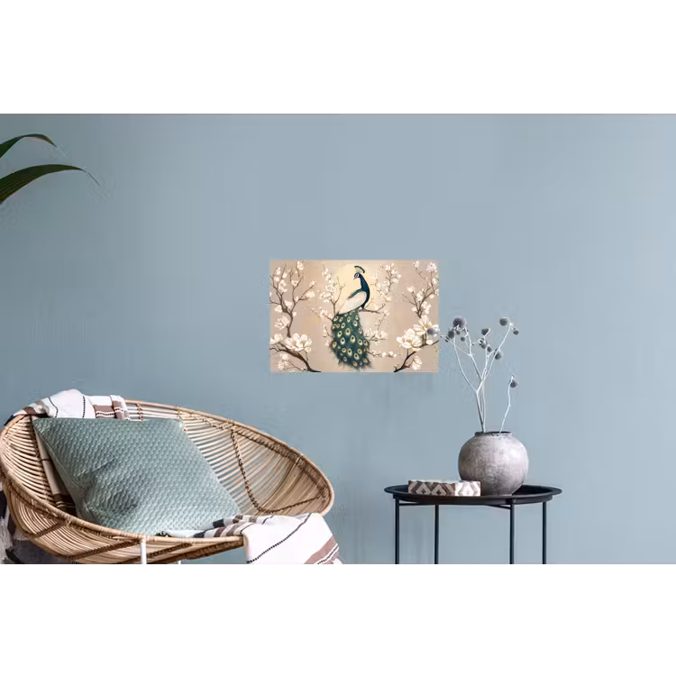 Muursticker - Pauw - Tak - Bloemen — 4