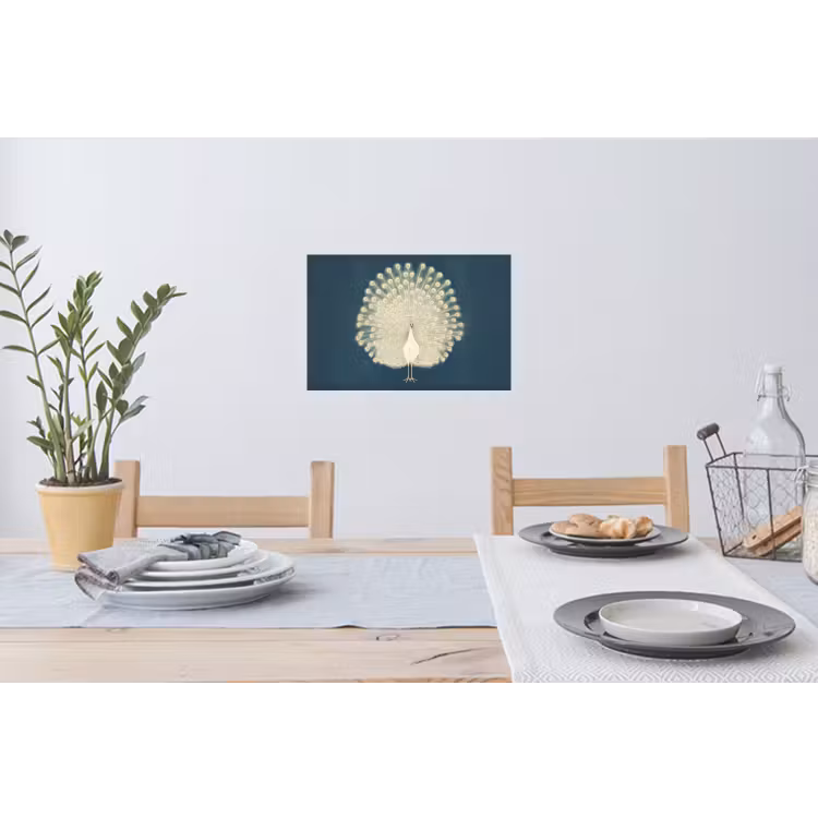 Muursticker - Vogel - Blauw - Vintage — 3