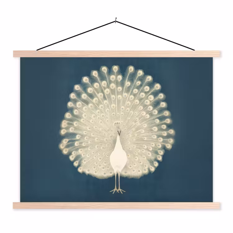 Schoolplaat - Vogel - Blauw - Vintage — 1