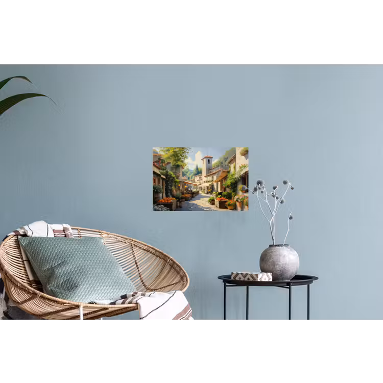 Muursticker - Dorp - Zon - Kraampjes - Huizen — 4