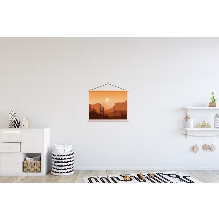 Schoolplaat - Landschap - Woestijn - Cactussen - Zon — 3